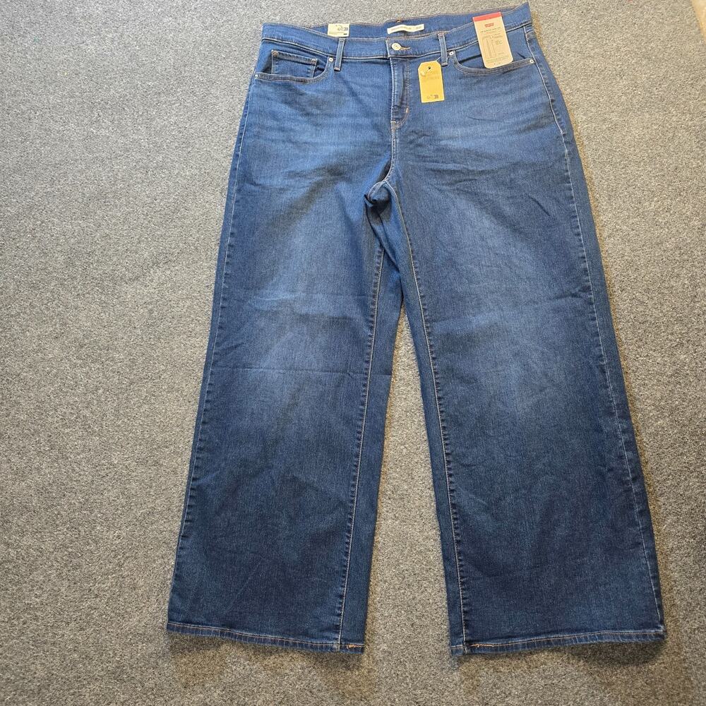 Levis Jeans Womens Size 18W Blue Shaping Wide Leg Denim Baggy Capsule Casual